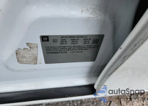 2012 Chevrolet Cruze Lt z USA, uszkodzony, nr VIN 1G1PE5SC8C7101134